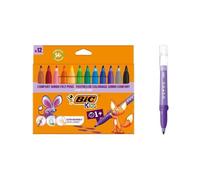Rotulador Bic Kids Comfort Grip Jumbo 12 Colores Punta Ancha Lavable