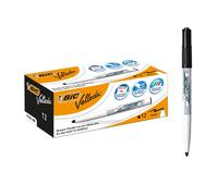 Rotulador Bic velleda para pizarra color negro punta redonda 2 mm (12 unidades)