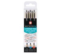 sakura Espace beaux arts Sakura Pigma Micron PN, 3 Lápices de Colores Pen en Estuche .Negro, Azul, Rojo.Made in Japan