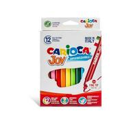 Carioca – Caja de rotuladores – tinta lavable, punta fina sintética – 12 unidades, multicolor