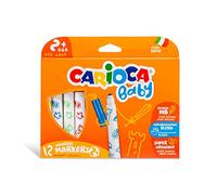 Rotulador carioca baby 2 años caja 12 colores surtidos