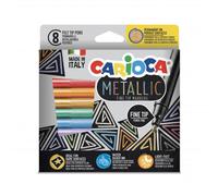 Rotulador Carioca metallic punta fina 8 colores