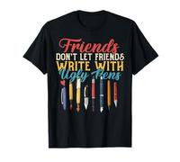 Rotulador de bolígrafo, camisa giratoria para escritores y artistas regalo Camiseta