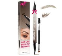 Rotulador de cejas con punta de pincel y efecto microblading（01） | Diseño de doble extremo para trazos naturales que imitan el vello y una duración prolongada; ideal para cejas poco pobladas.