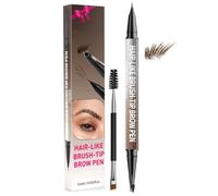 Rotulador de cejas con punta de pincel y efecto microblading（02） | Diseño de doble extremo para trazos naturales que imitan el vello y una duración prolongada; ideal para cejas poco pobladas.