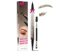 Rotulador de cejas con punta de pincel y efecto microblading（03） | Diseño de doble extremo para trazos naturales que imitan el vello y una duración prolongada; ideal para cejas poco pobladas.