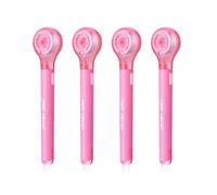 Rotulador de cinta correctora de 6 x 5 mm para tomar notas, manualidades, diario, paquete de 4 gomas de borrar rellenables, color blanco