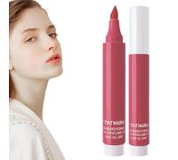 Rotulador de labios, lápiz de labios | Lleva el color de todo el día | Punta en forma de bolígrafo para hidratación, hidratante, resistente al agua para mujeres y niñas, a prueba de manchas