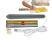 Rotulador de papel de aluminio - 15,6 x 1,8 x 1,8 cm Herramientas de estampación con 4 puntas de metal, herramienta de estampación de papel caliente dorado para adolescentes y adultos, álbumes de