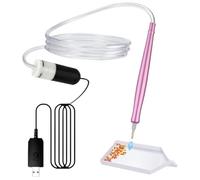 Rotulador de pintura al vacío, con diamantes de imitación para pintura de gemas de arte eléctrico, aplicador automático, accesorios USB, portátil, para decoración de eventos, proyectos de manualidades