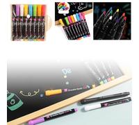 Rotulador de pizarra borrable con tiza líquida soluble en agua, rotulador LED colorido para letras luminosas, tinta recargable de 50 ml, ideal para escuelas, oficinas creativas (A, 13,8 x 13,4 x 1,2