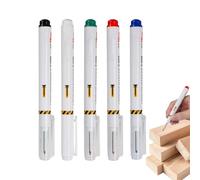 Rotulador de punta larga - Lápiz de pintura de tinta de secado rápido de punta fina de 20 mm, 5 unidades de marcadores coloridos impermeables de alcance profundo, para constructores, construcción