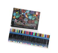 Rotulador de tela Tintas permanentes de secado rápido Bolígrafo de pintura para diseño textil Pintura creativa Visible después de la noche Rotulador de tela Secado rápido No se decolora Marcadores de