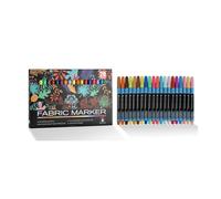Rotulador de tela Tintas permanentes de secado rápido Bolígrafo de pintura para diseño textil Pintura creativa Visible después de la noche Rotulador de tela Secado rápido No se decolora Marcadores de