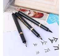 Rotulador de tinta de 3 tamaños para caligrafía china japonesa negra para principiantes, escritura, letras, firma, ilustración, diseño (paquete de 3 unidades)