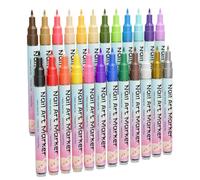 Rotulador de uñas, herramienta de dibujo de punta fina resistente al agua, 24 colores, kit de diseño de manicura, suministros de salón de belleza en 3D, para mujeres, hermanas y esposas