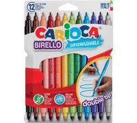 Rotulador doble punta carioca 12 colores birello