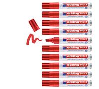 Rotulador edding marcador permanente 1 rojo punta biselada 5 mm 02: 10 Marcadore