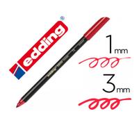 Rotulador edding punta fibra 1200 rojo metalizado n 72 punta redonda 1-3 mm