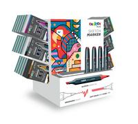 Rotulador fibra carioca plus sketch marker doble punta expositor de 36