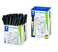 STAEDTLER Rotulador 307 Noris Punta fina 0,6 mm Cuerpo 97% reciclado Negro Dispensador 50 uds
