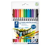 Rotulador Fibra Staedtler 3200 Design Journey Doble Punta Estuche De 12 Col. Surtidos