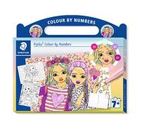 Rotulador fino STAEDTLER triplus Colour by Numbers - 10 piezas | Pintar por números con 3 postales - rotulador fino ergonómico de sección triangular - N.º de art. 34 CBN03