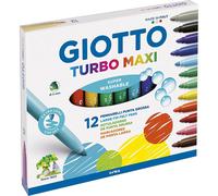 GIOTTO Turbo Maxi, Rotuladores Súper Lavables, Punta Maxi, Punta 5mm, Colores Surtidos, 24 uds.