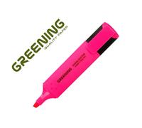 Rotulador greening fluorescente punta biselada rosa