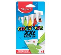 Rotulador maped color peps jumbo punta pincel caja de 5 colores surtidos