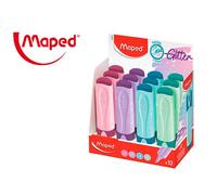 Rotulador Maped Fluorescente Peps Pastel Con Glitter Colores Surtidos