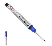 Rotulador - marcador de punta larga, ideal para zonas de difícil acceso, perfecto para obras y trazados precisos, color azul.