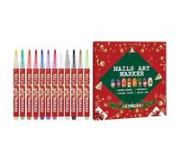 Rotulador Para Dibujar Uñas,12 Piezas De Marcadores Para Manicura, Grafiti, Doodle Y Delineador - Bolígrafo Delineador De Punta Para Dibujar Y Pintar Diseños De Uñas,Para Casa Salón De Belleza Viaje E