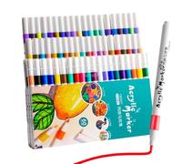 Rotulador para niños, bolígrafo de pintura de colores,Bolígrafos de punta fina | Suministros de arte de secado rápido, bolígrafo de colores artesanales impermeable para papel, cerámica, piedras,