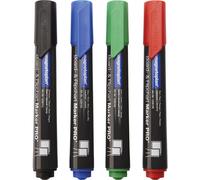 Rotulador para paneles y flip-charts, de diferentes colores magnetoplan, 6 de cada color: azul, rojo, verde y negro