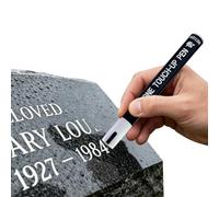 Rotulador para tumbas, herramienta de letras resistente a la intemperie, marcador de lápida de 0,78 x 5,51 pulgadas con punta fina, bolígrafo de pintura para piedra, inscripción elegante con diseño cl