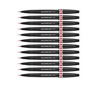 Rotulador Pentel Artist con punta de pincel extrafina. Color rojo.