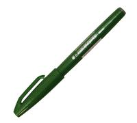 Rotulador Pentel Fude Touch Sign, color verde, con trazo de pincel (SES15C-D)