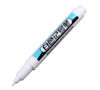 Rotulador permanente blanco, 1 marcador de pintura a base de aceite impermeable de punta fina de 1 mm, tinta de secado rápido para cerámica, piedra, lienzo, metal, madera, roca, plástico, cuero