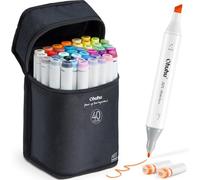 Rotulador permanente de graffiti de Ohuhu, 40 colores con doble punta, para dibujar bocetos de arte, pintar, colorear y subrayar