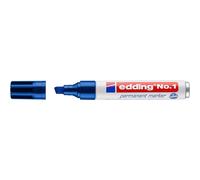 Rotulador Permanente EDDING Nº 1 Azul, Caja x10