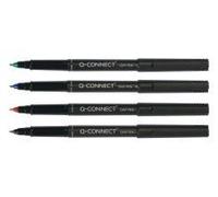 Rotulador q-connect retroproyeccion punta fibra super fina redonda 0.5 mm permanente bolsa 4 rotuladores - KF01066