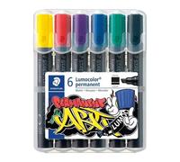 Rotulador Permanente Staedtler Lumocolor 350 Pack 6 Unidades Punta Biselada