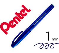 Rotulador / Pincel Táctil Para Caligrafía Color Azul Oscuro - PENTEL