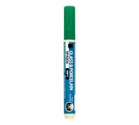 Rotulador porcelana y cristal, 2-4 mm línea, verde, opaco, 1ud