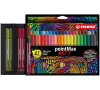 Rotulador premium punta media STABILO pointMax - Estuche ARTY con 42 colores