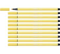 Rotulador premium STABILO Pen 68 - Caja con 10 unidades color amarillo