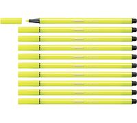 Rotulador premium STABILO Pen 68 - Caja con 10 unidades - Color amarillo fluo Am