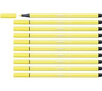 Rotulador premium STABILO Pen 68 - Caja con 10 unidades color amarillo limón