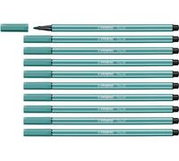 Rotulador premium STABILO Pen 68 - Caja con 10 unidades color azul turquesa